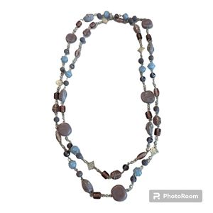 Vintage Shades Of Purple And Silver Tone Convertible Necklace